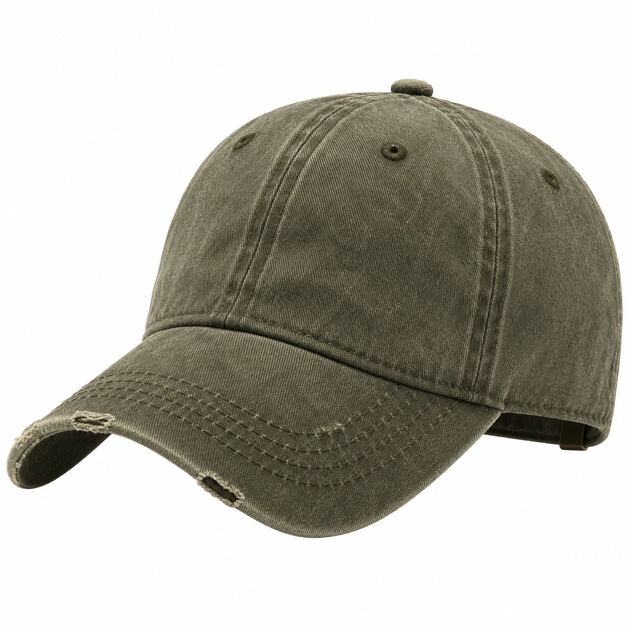 Unisex Verstellbare Baseballcap Vintage Olivgrün