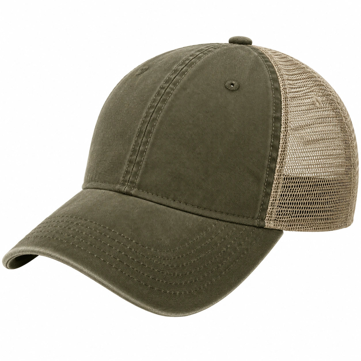 Verstellbare Baseballkappe mit Netzdesign Khaki
