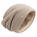 Warme Unisex Wintermütze mit Fleece-Innenfutter Beige
