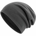 Unisex Slouch Beanie Mütze Dunkelgrau