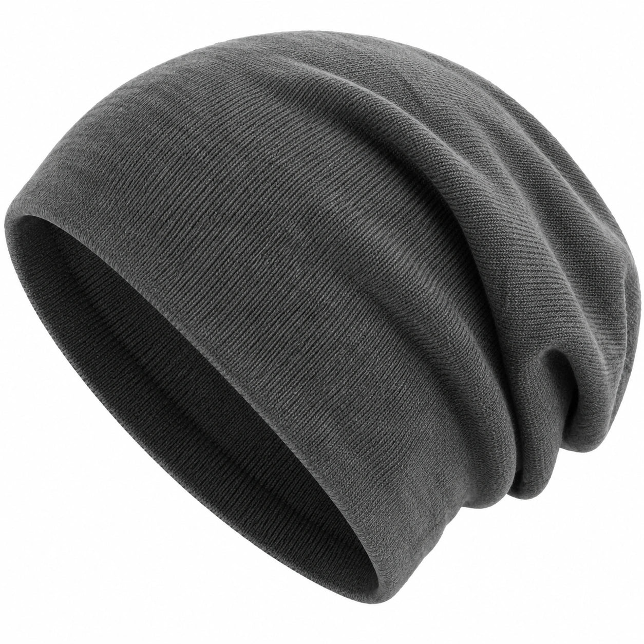 Unisex Slouch Beanie Mütze Dunkelgrau