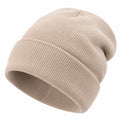 Hochwertige Unisex Strickmütze Beige