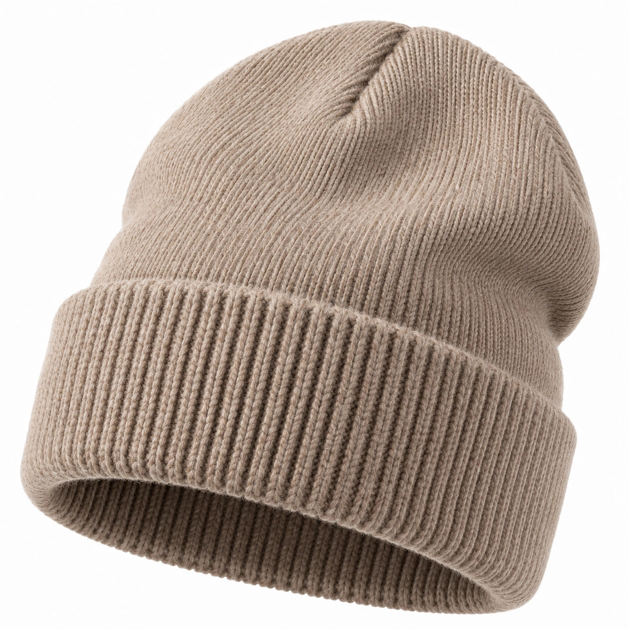 Unisex Beanie Mütze Beige Einheitsgröße