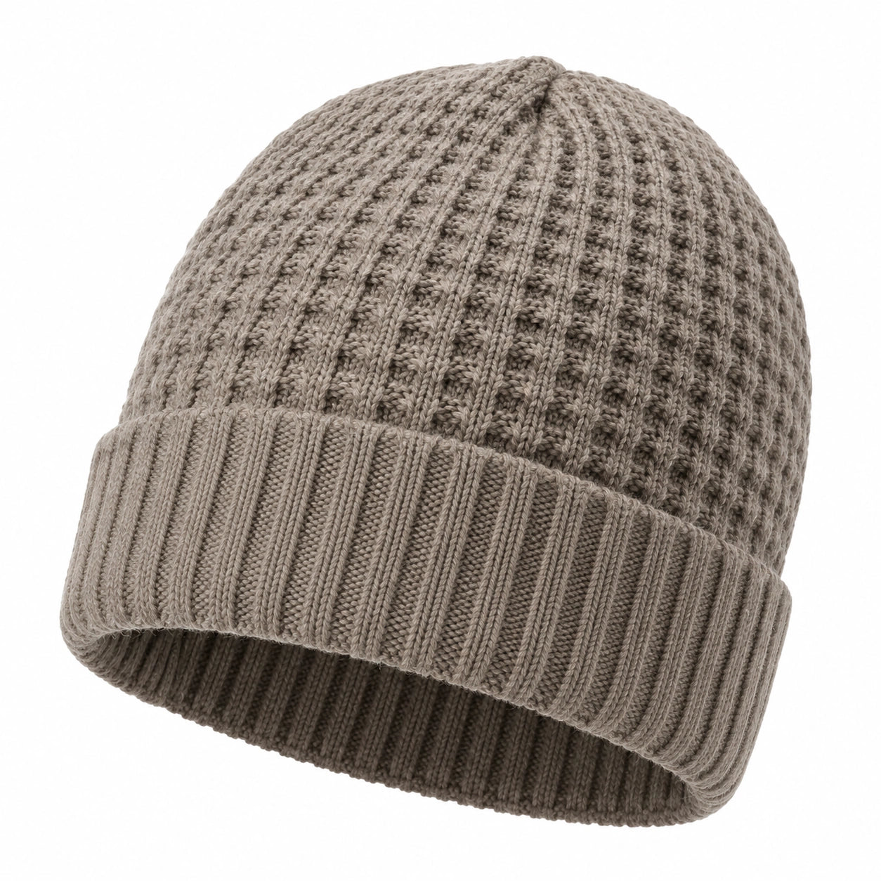 Strickmütze mit Waffelmuster für Erwachsene in Beige