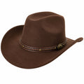Brauner Cowboyhut mit Geflochtenem Riemen