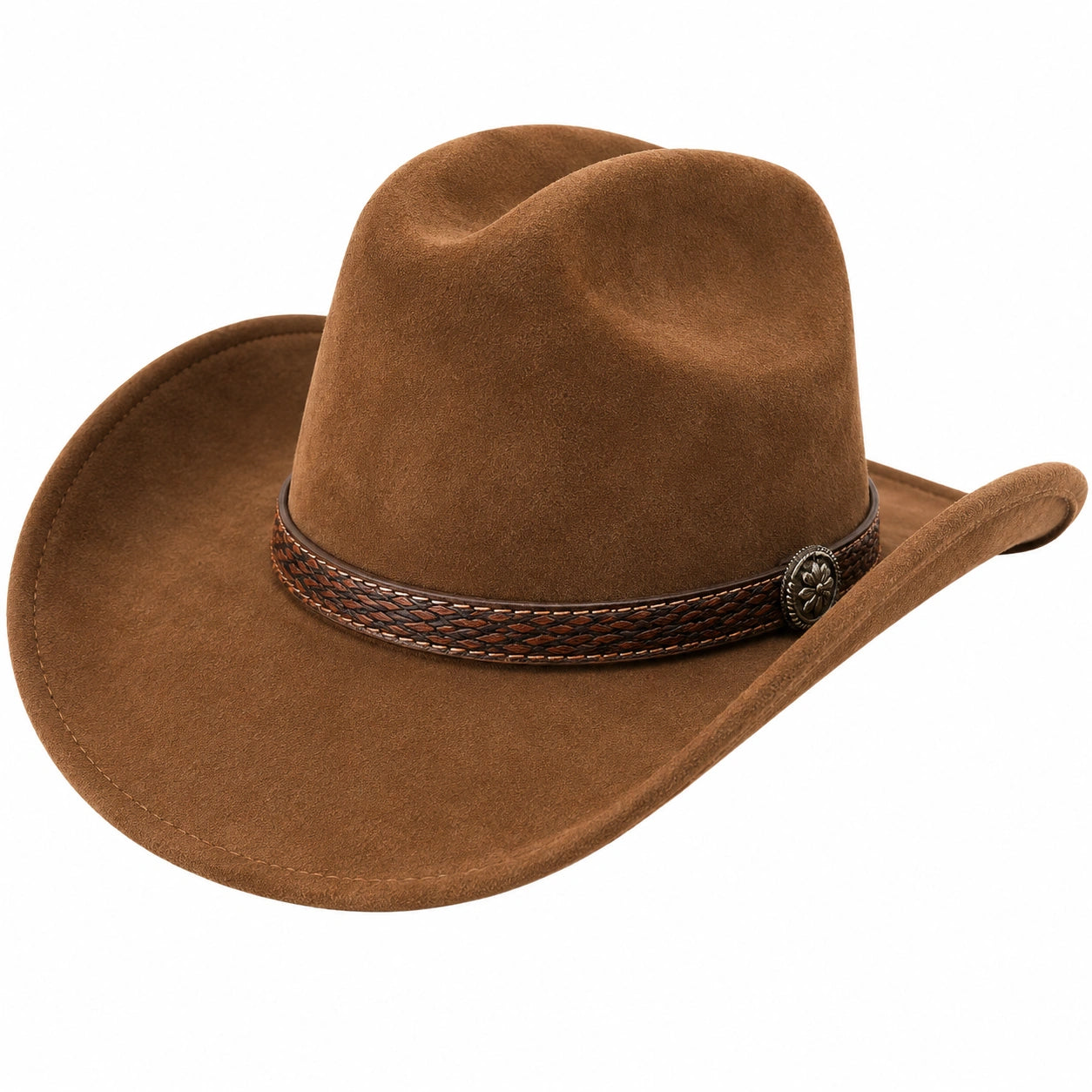 Brauner Cowboyhut im Vintage-Stil