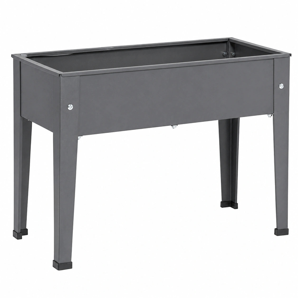 Hochbeet aus Metall Grau 80x40x75 cm