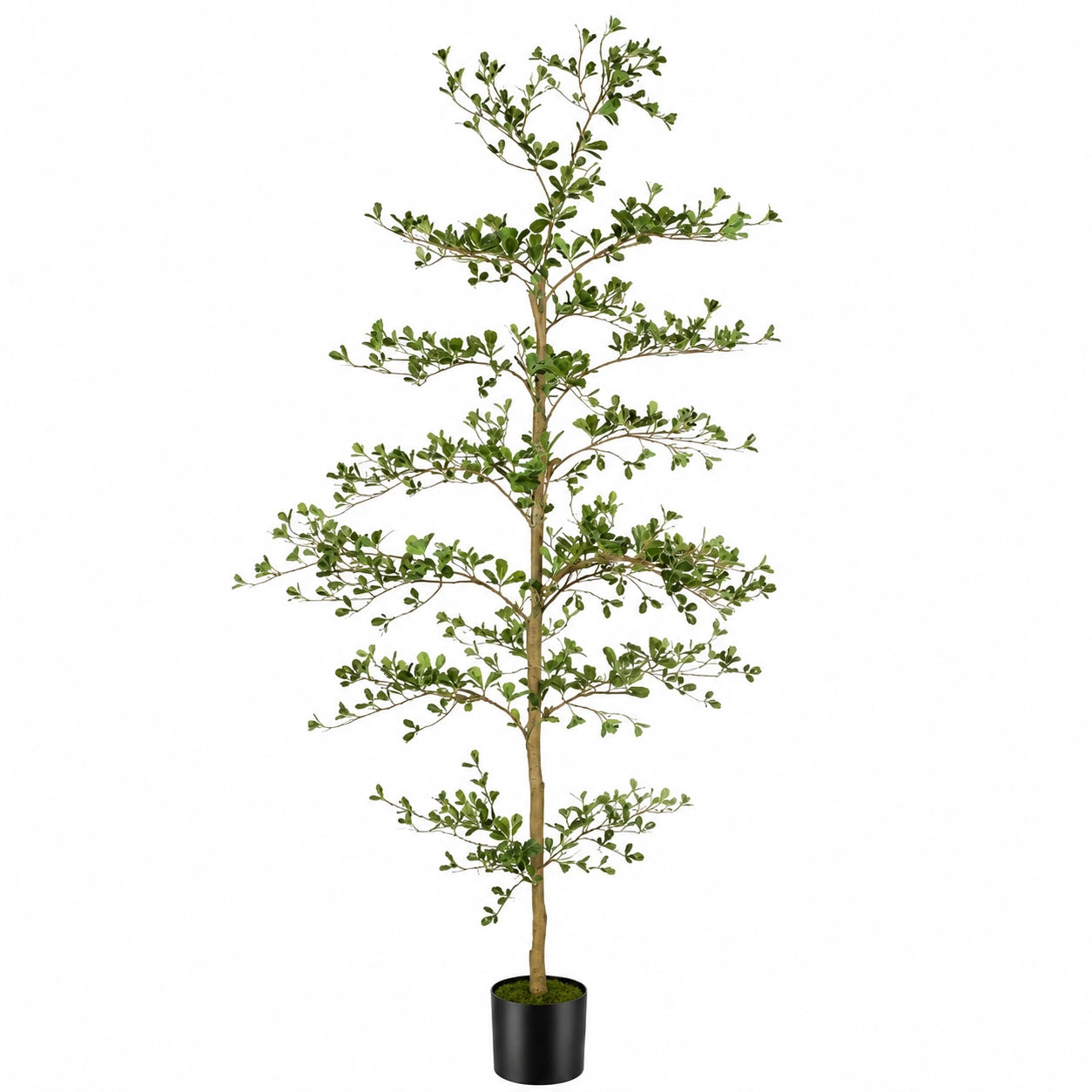 Künstlicher Baum 210 cm mit schwarzem Topf