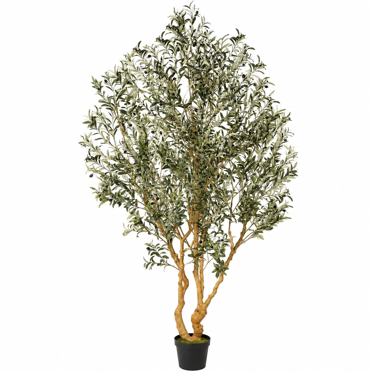 Künstlicher Olivenbaum 200 cm mit Topf - Grün für Innenbereich