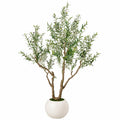 Künstlicher Olivenbaum 150 cm mit Weißem Keramik-Topf