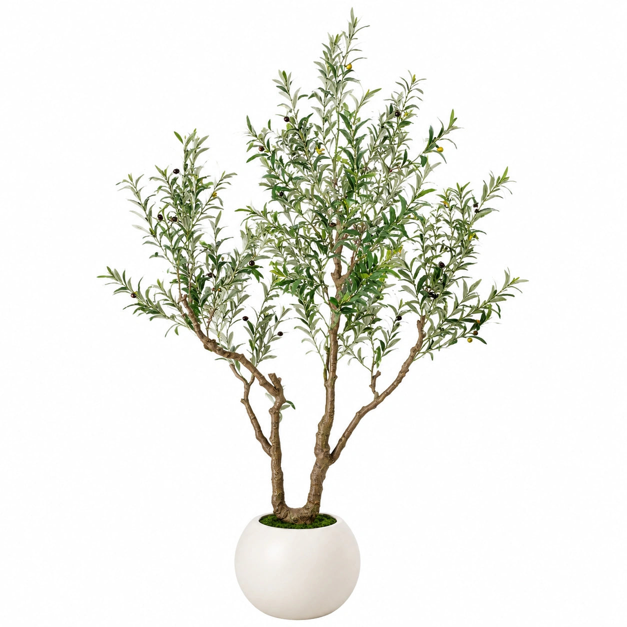 Künstlicher Olivenbaum 150 cm mit Weißem Keramik-Topf