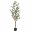 Künstlicher Olivenbaum 180 cm Grün/Schwarz mit Topf