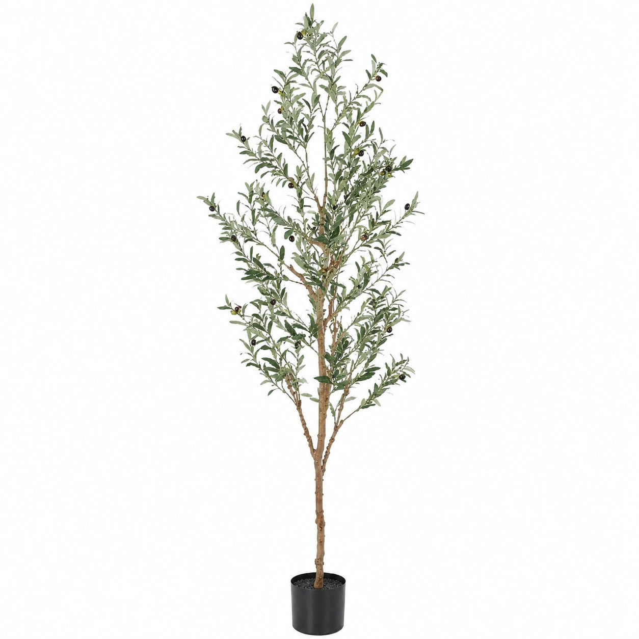 Künstlicher Olivenbaum 180 cm Grün/Schwarz mit Topf