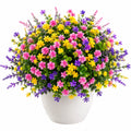 Künstliche Blumendekoration im weißen Topf, Mehrfarbig, 25cm