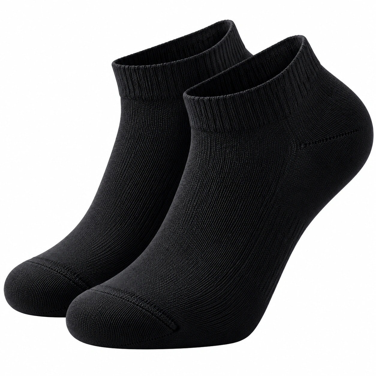 Schwarze Knöchelsocken für den Alltag, 2 Paar