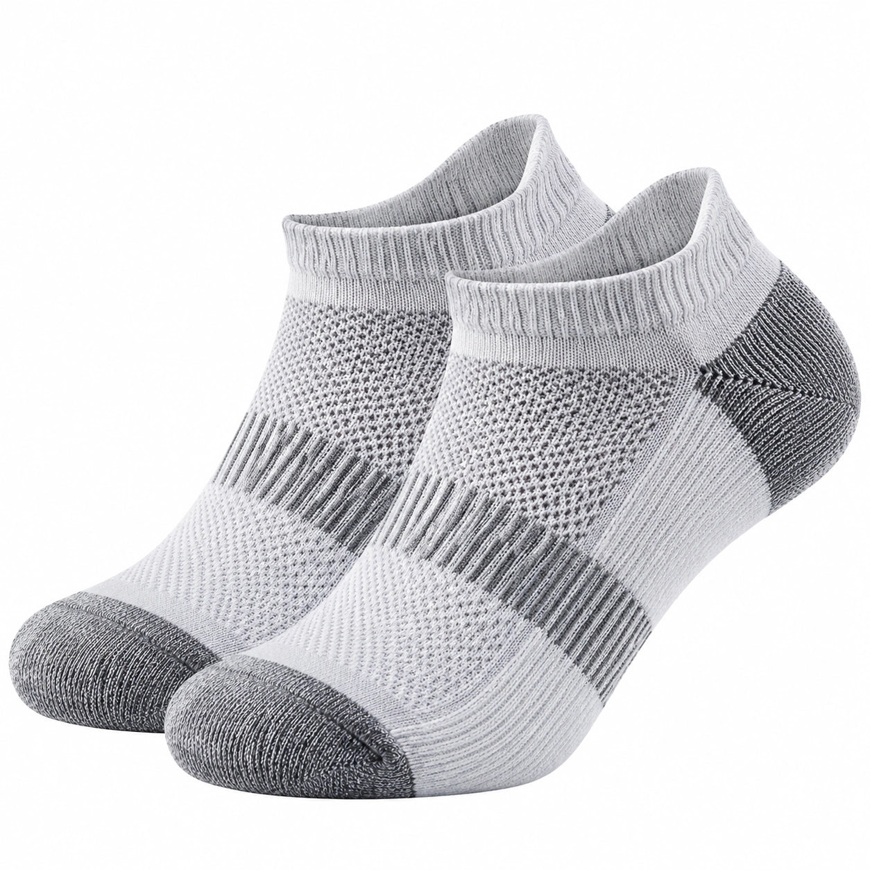 Knöchelkurze Sportsocken Grau/Weiß