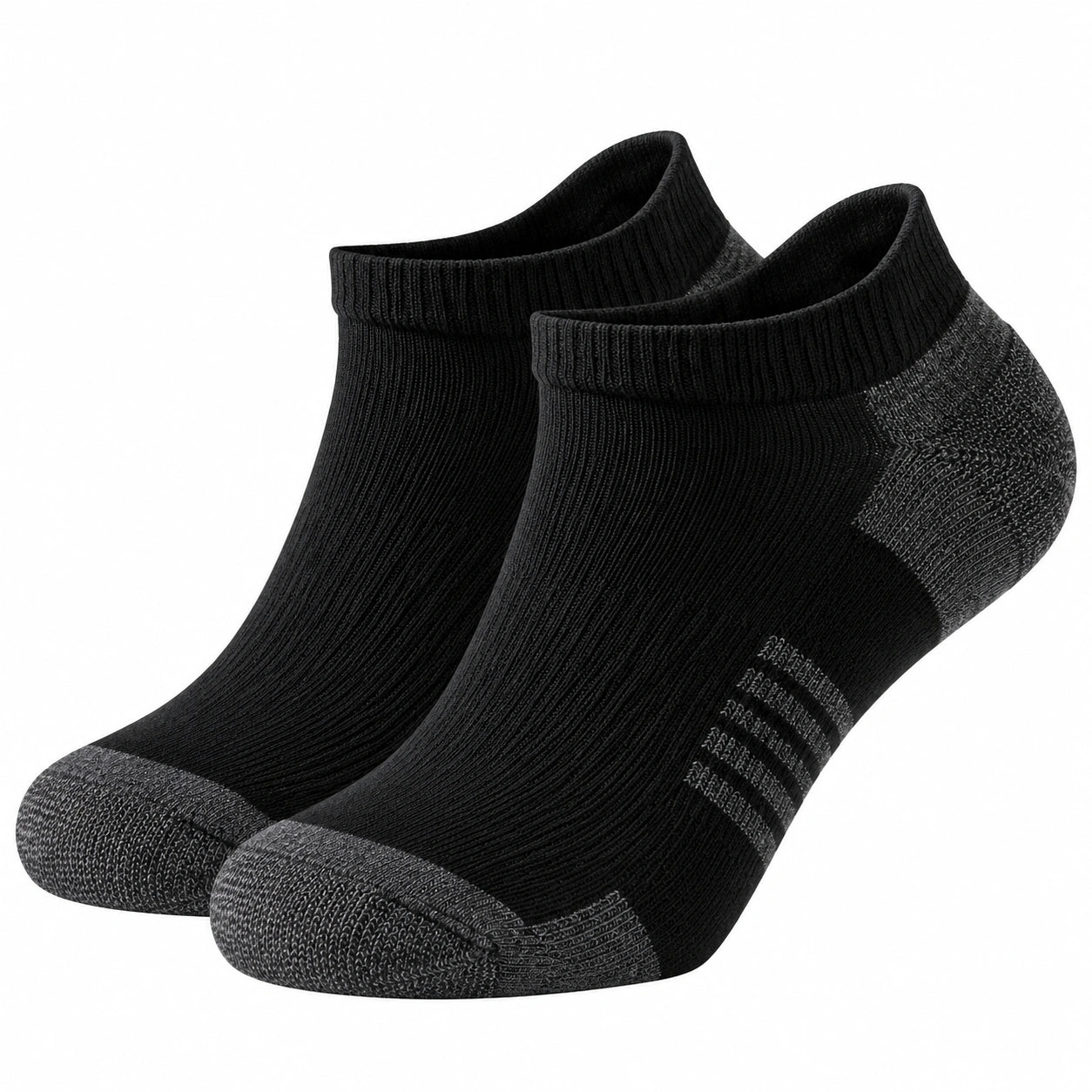 Knöchelsocken Schwarz/Grau Elastisch