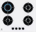 Gaskochfeld Kochfeld, 60 cm, Weiß, Gas on Glass