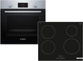 Bosch Backofen, Schwarz, HBD231BR60 Set HBF133BR0 + Induktionskochfeld PUE61RBB6E