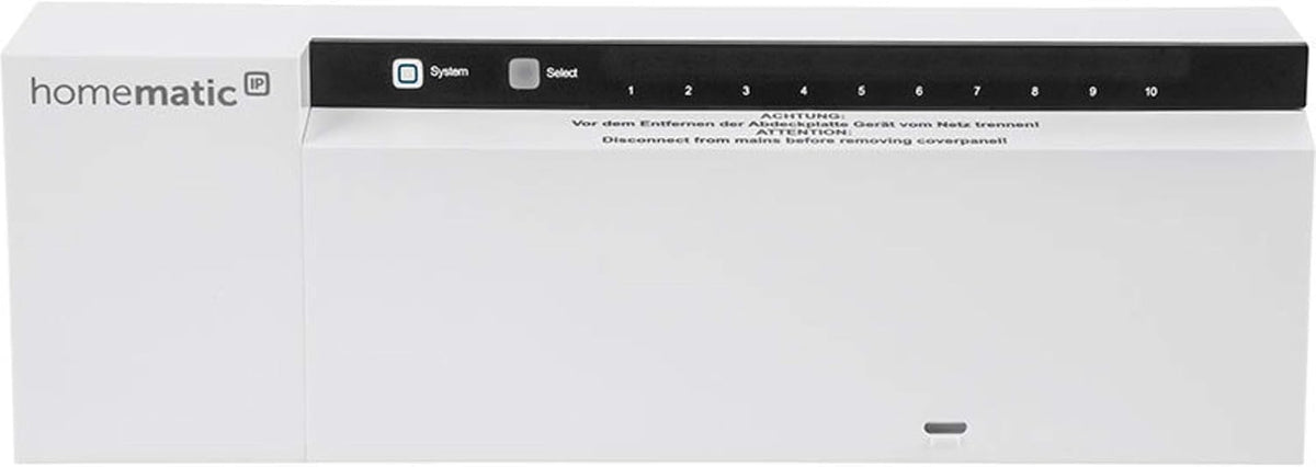 Homematic IP Fußbodenheizungscontroller, Schwarz, 10 Kanäle