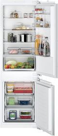 Siemens Kühl-Gefrierkombination, 177,5 x 56 cm, 184 L, 76 L, Weiß, KI86NNFE0, iQ100, Einbau-Kühl-Gefrier-Kombination