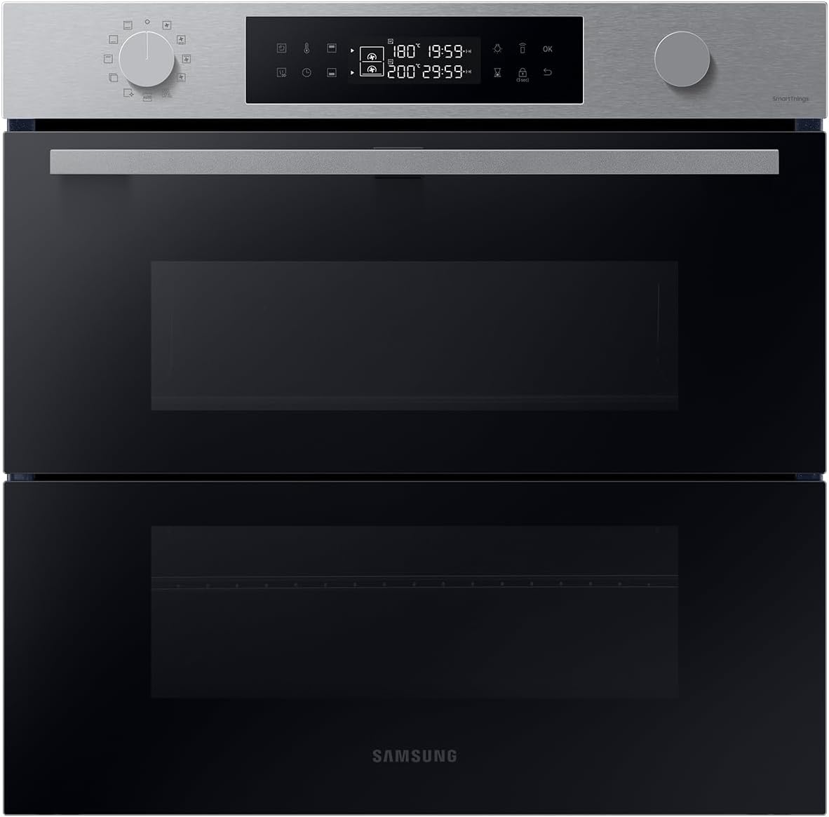 Samsung Backofen, Silber, NV7B4550VDS/U1 Dual Cook Flex Pyrolyse Edelstahl - Serie 4