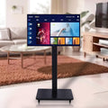 Fernseher, Schwarz, TV-Ständer auf Rädern Mobiler TV-Wagen auf Rädern, höhenverstellbar, Elegante Standhalterung für Ecken