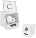 Tischgeschirrspüler, 800 W, ABS, Metall, Weiß, Mini Geschirrspüler mit 4 Waschmodi LED Tischspülmaschine