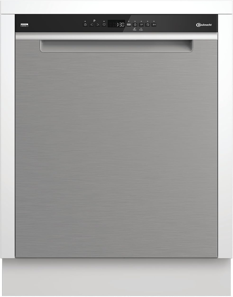 Bauknecht Geschirrspüler, 85 x 59 x 60 cm, Silber, BKO UBM Unterbau- - 15 Maßgedecke - PowerClean Pro, NaturalDry