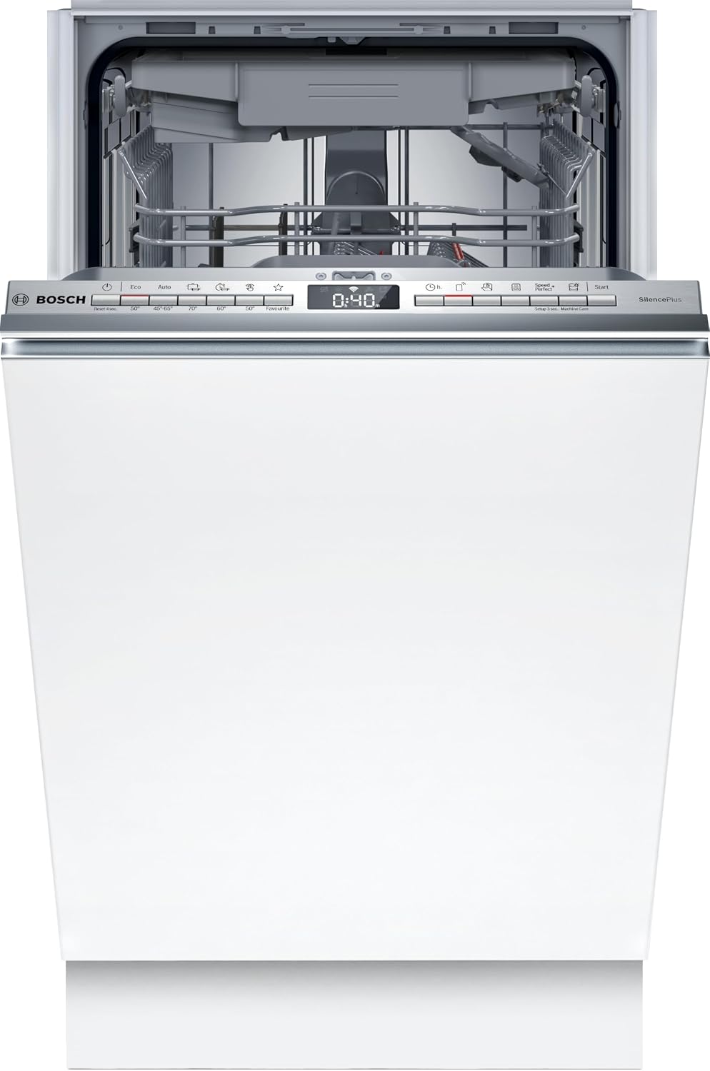 Bosch Geschirrspüler, Silber, Einbau-, Serie 4, 10 Gedecke, SPV4EMX17E