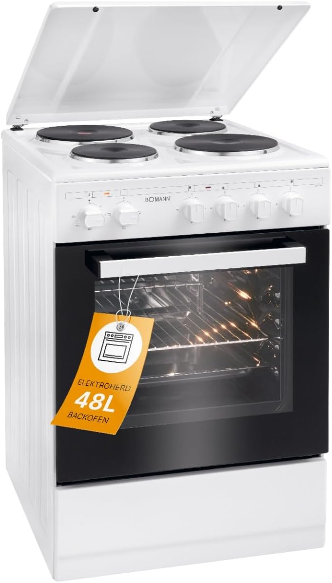 Bomann® Backofen, 50 cm, Schwarz/Silber, mit Herd