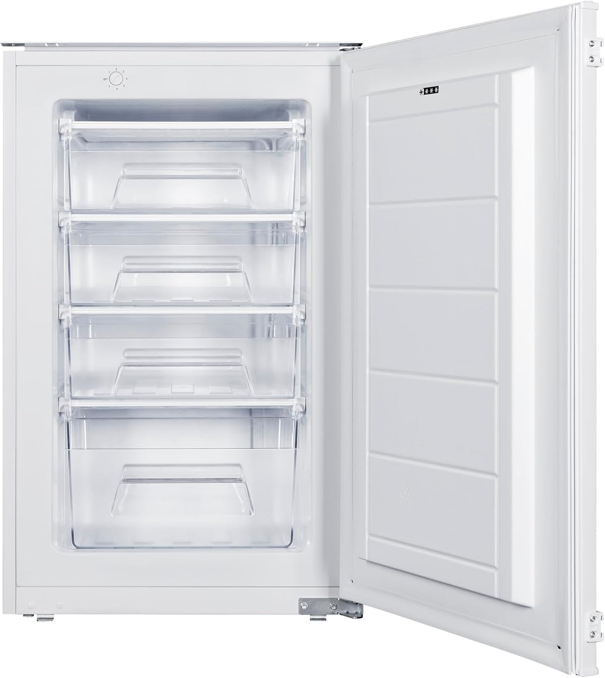 Respekta Gefrierschrank, 88 cm, 39 dB, 77 L, Weiß, Einbau GS88-11/ Fassungsvermögen/Wechselbarer Türanschlag /