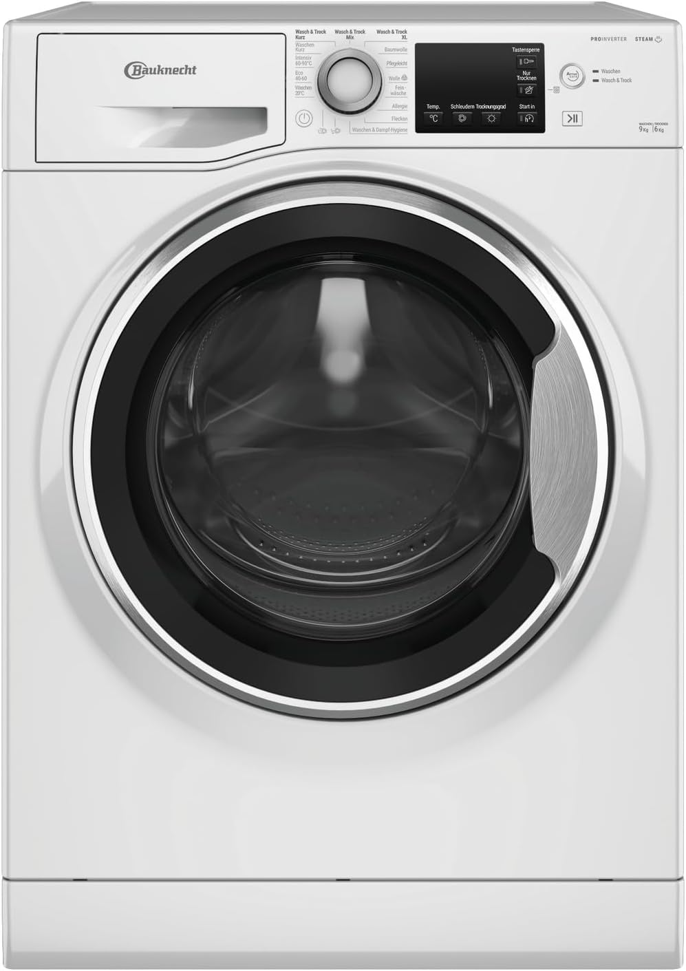 Bauknecht Waschtrockner, 6 kg, Weiß, WATK Sense 9614 C (9/ )/ Active Care Color+/ Dynamic