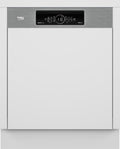 Beko Geschirrspüler, 60 cm, Weiß, BDSN36550XP, einbau und teilintegriert, für 15 Maßgedecke, 6 Programme, 6 Zusatzfunktionen