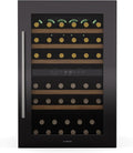 Klarstein Weinkühlschrank, 38 dB, Silber, Vinsider 57 Duo 2 Zonen - 57 Flaschen, 5-22 °C, Leise, Einbau, UV-Schutz Glas