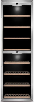 Caso Weinkühlschrank, Silber, WineComfort 1800 Smart-App-Gesteuerter Weintemperierer mit, Edelstahl, Glas