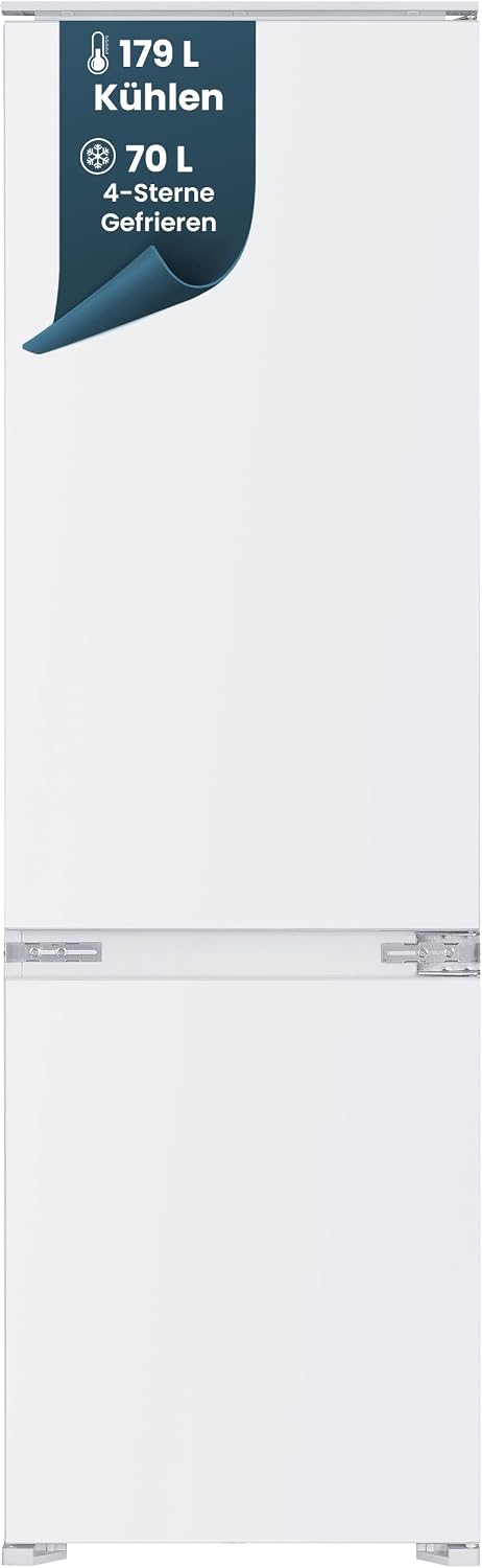 Kühlschrank, 249 Liter, 178 cm, Weiß, homeX CFB2491E Einbau mit Gefrierfach Nische