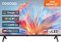 Fernseher, 43 Zoll, 109 cm, Schwarz, Smart TV, coocaa, QLED FHD Smart TV mit Google TV, HDR10, Dolby Audio, EyeCare