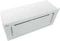 GURARI Dunstabzugshaube, 217 WH, 90 cm, 1000m, Weiß, Deckenhaube GCH E 90 PRIME, Einbau, Glas, LED Streifen, Abufthaube