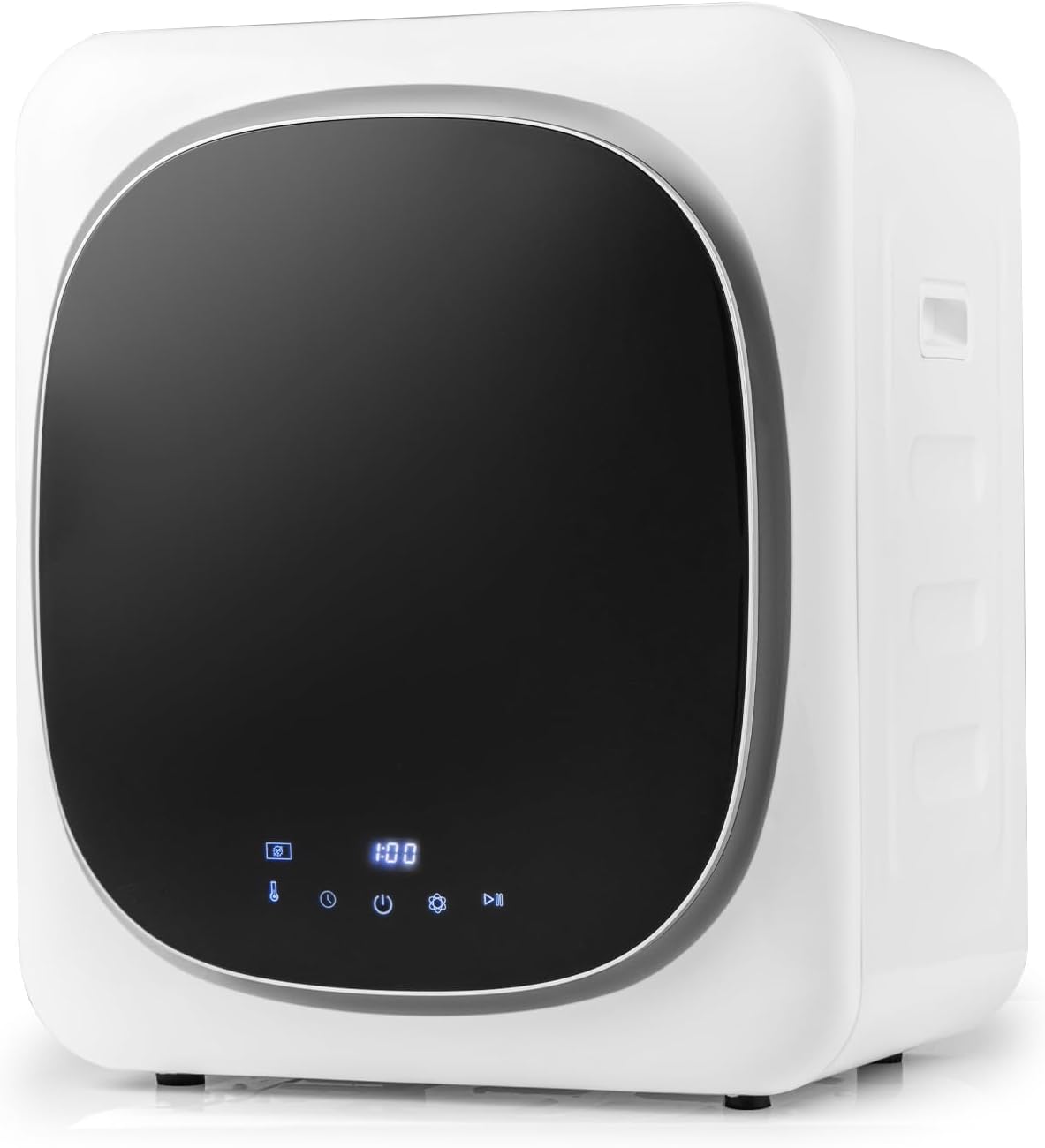 RELAX4LIFE Wäschetrockner, 800 W, 4 kg, 800 W, 4 kg, Metall, ABS, Weiß, Klein mit 4 Temperaturen & 6 Timer, Mini Trockner mit LED-Touchscreen