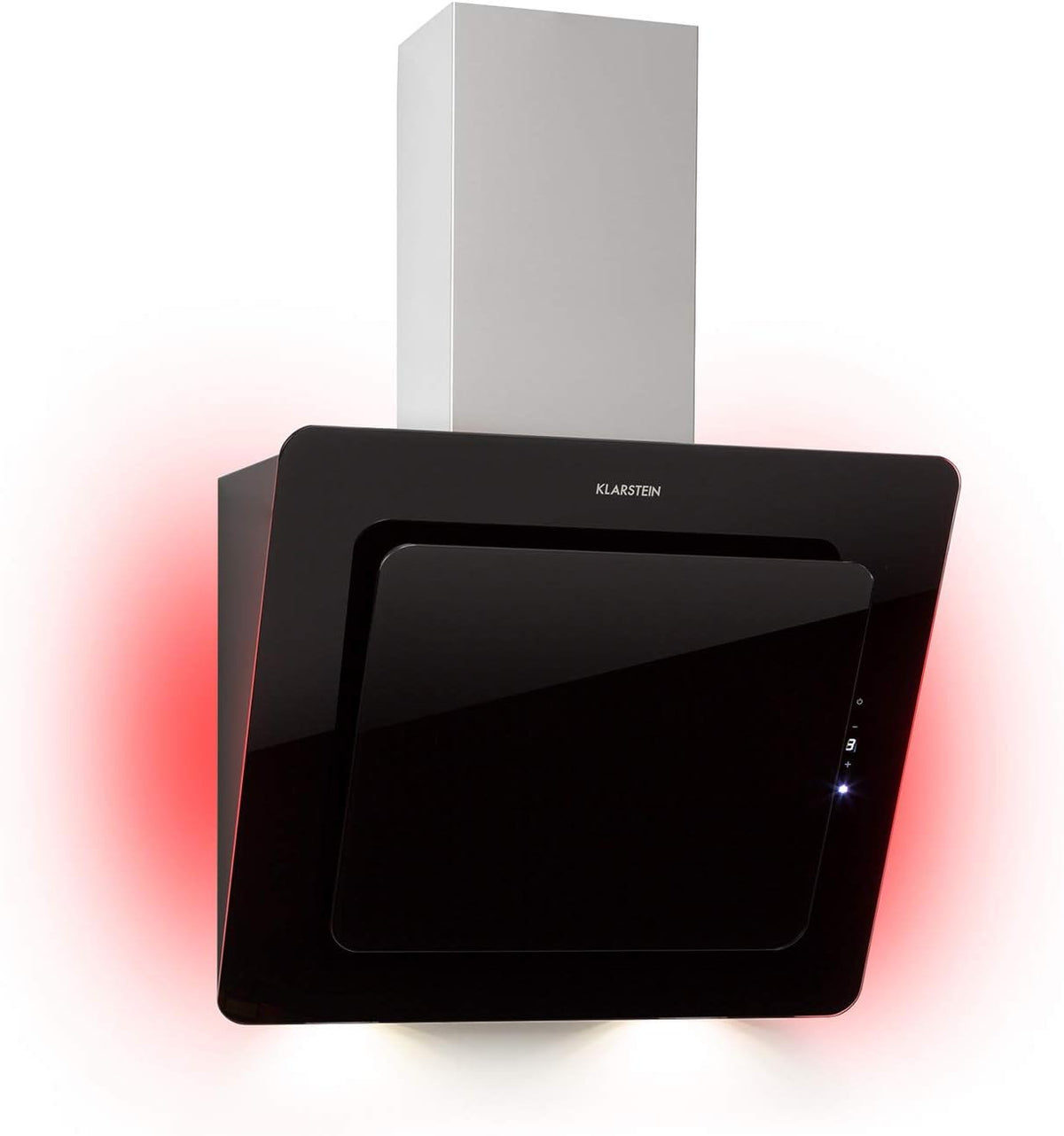Klarstein Dunstabzugshaube, 595 m, 60 cm, Schwarz, Helena kopffrei, Kopffreihaube Wandhaube mit ³/h, RGB Ambiente-Licht