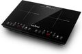NutriChef Kochfeld, 60x36 cm, 1800 W, Schwarz, Induktions 2 Platten, Ceranfeld-, Herdplatte 2 er, Mobile Elektroherd aus Glaskeramik