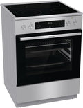 Gorenje Elektroherd, 71 Liter, 60 cm, Silber, GECS6C 70 XPA Elektro-Standherd mit Glaskeramik-Kochfeld /
