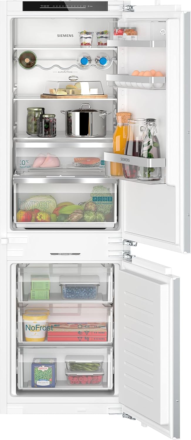 Siemens Kühl-Gefrierkombination, 177,2x55,8 cm, 184 L, 76 L, Weiß, KI86NADD0 Einbau-Kühl-Gefrier-Kombination iQ500
