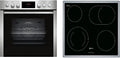 NEFF Kochfeld, 60 x 60 cm, Schwarz, EDX40, Herd-Set bestehend aus E1CCD2AN3, N 30, Herd, EasyClean Reinigung, CircoTherm