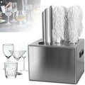 Gewerbliche Gläserreinigungsmaschine, 330 Gläser/Stunde, 1350 W, Edelstahl 304, Mikrofaser, Transparent