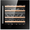 BODEGA43 Weinkühlschrank, 38 dB, 60 cm, Schwarz, 25 Einbau - Einbau-Weinklimaschrank 2 Zonen -, 2 Zonen, 25 flaschen