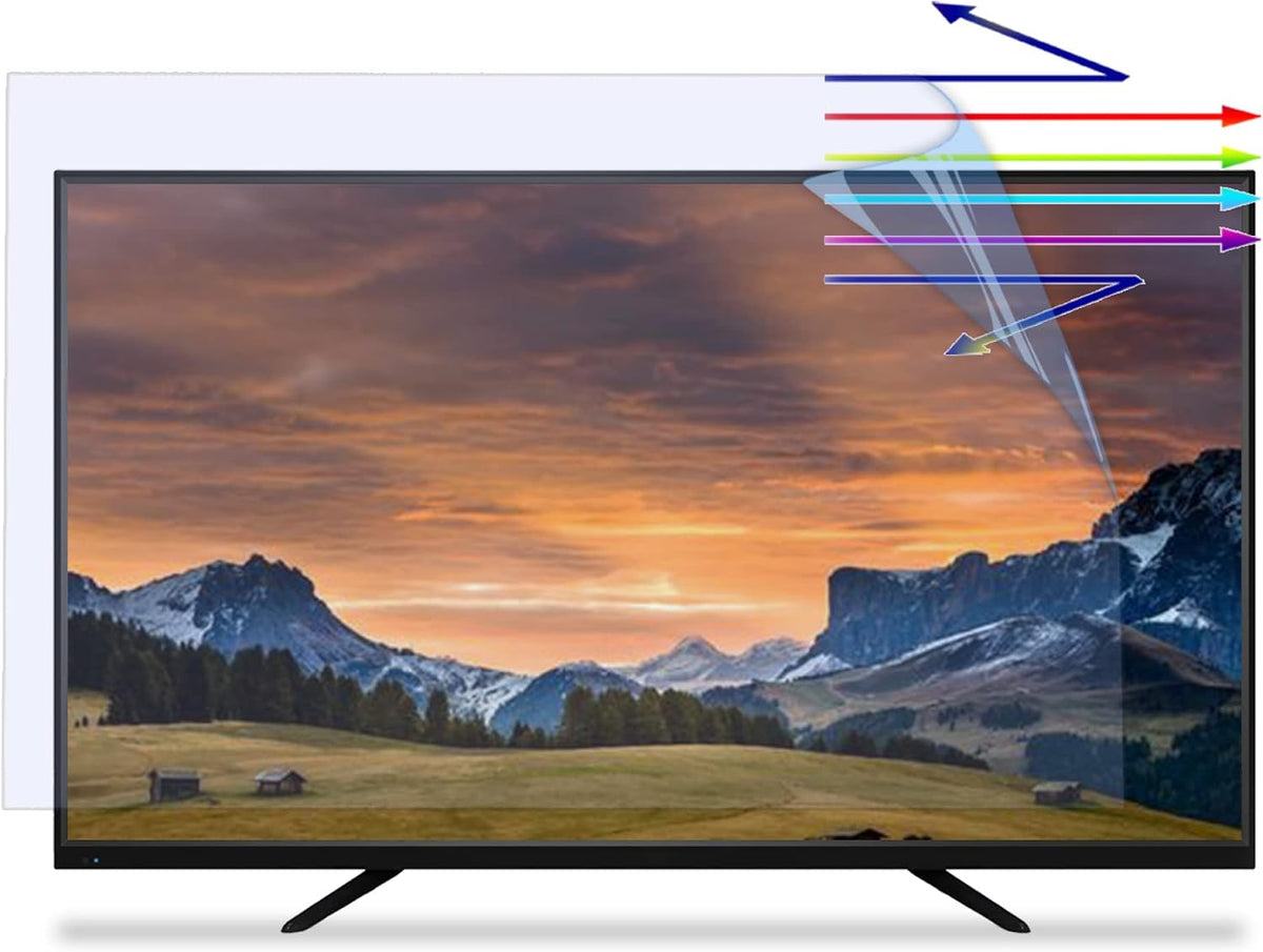 AntiGlare TV-Schutzfolie, 75 Zoll, PE-T, Schwarz, TV-Bildschirmschutzfolie für 42-, Matte Oberfläche, Antiblaulicht- und Kratzfest
