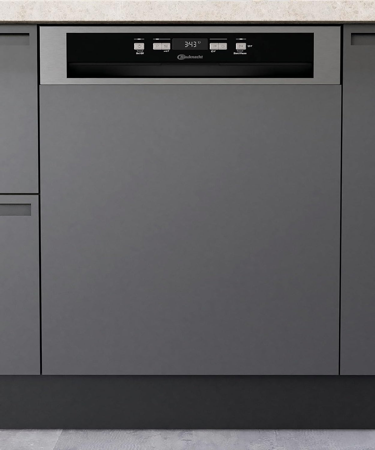 Bauknecht Geschirrspüler, 60 cm, Silber, BKSV2 PAN Integrierbarer / /ActiveDry, automatisches Türöffnungssystem/MultiZone