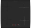 Oranier Kochfeld, 60 cm, Silber/Rot, Induktion autark - Glaskeramik mit 2 Edelstahl Seitenleisten, Topfgrößenerkennung